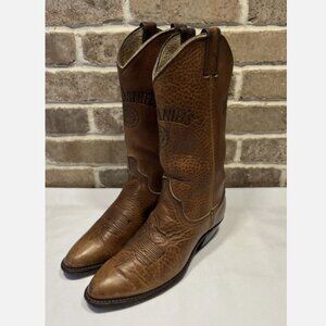 Jack Daniels Boots Old NO. 7 Vintage Brown Leather Western Boots Women Size 5.5M